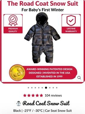⛄ ONE KID Road Coat Snow Suit
Plum | -25°F / -30°C  | 18-24 months